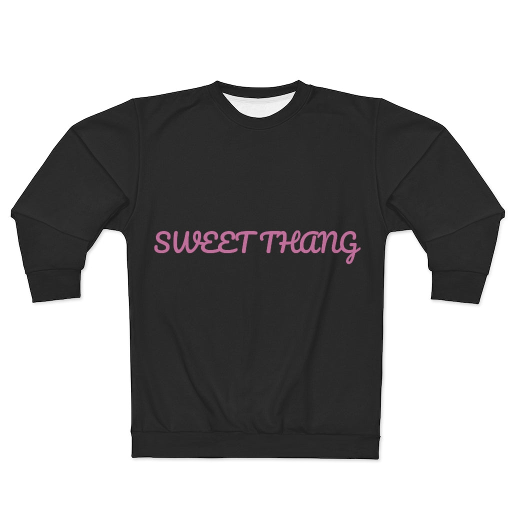 SWEET THANG (black) AOP Unisex Sweatshirt