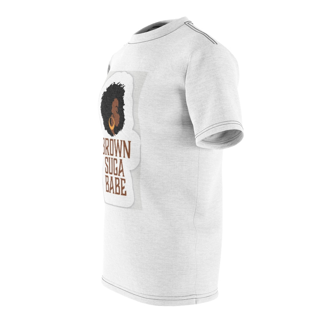 BROWN SUGA BABE (WHITE)  All Over Tee