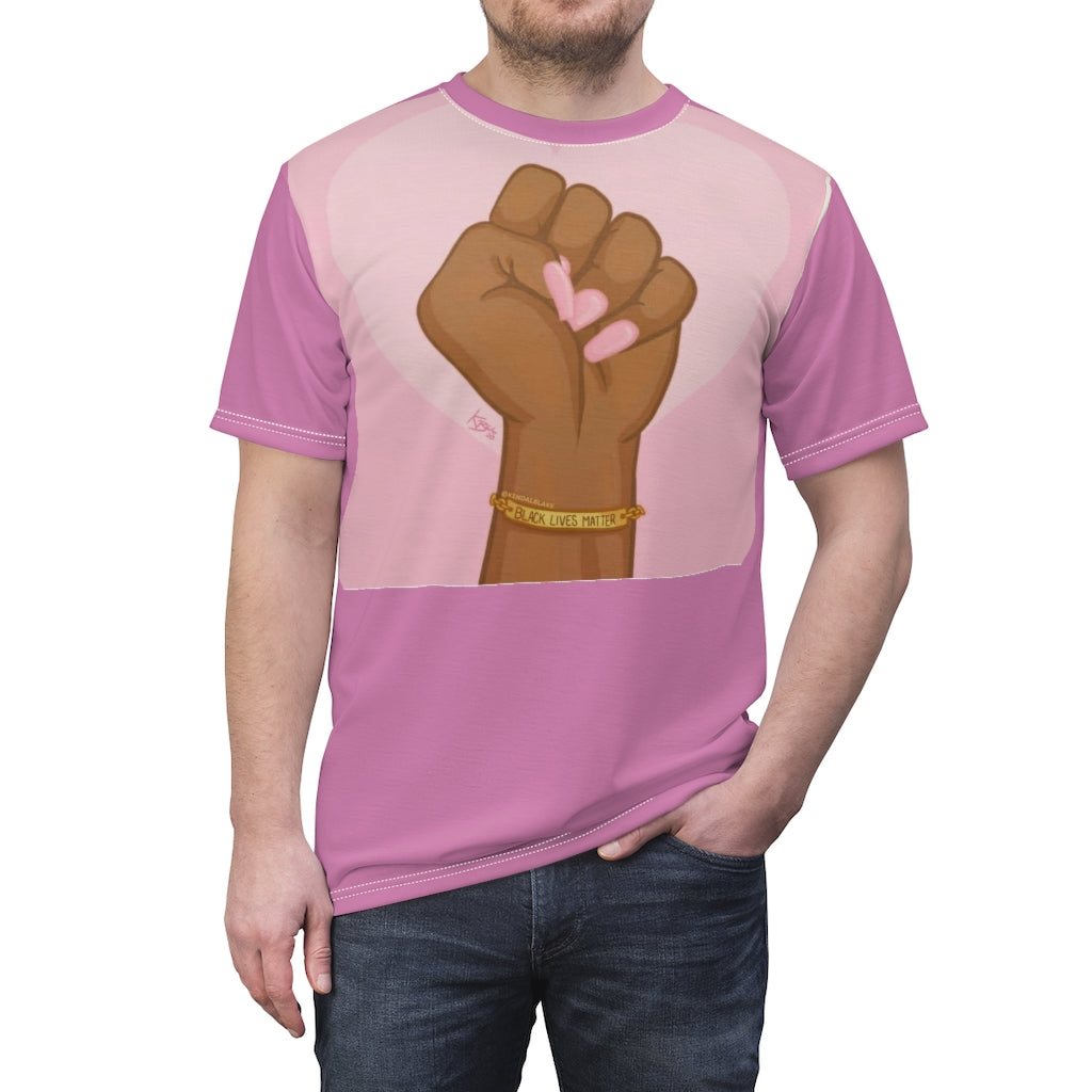 Pink Power Fist All Over Tee