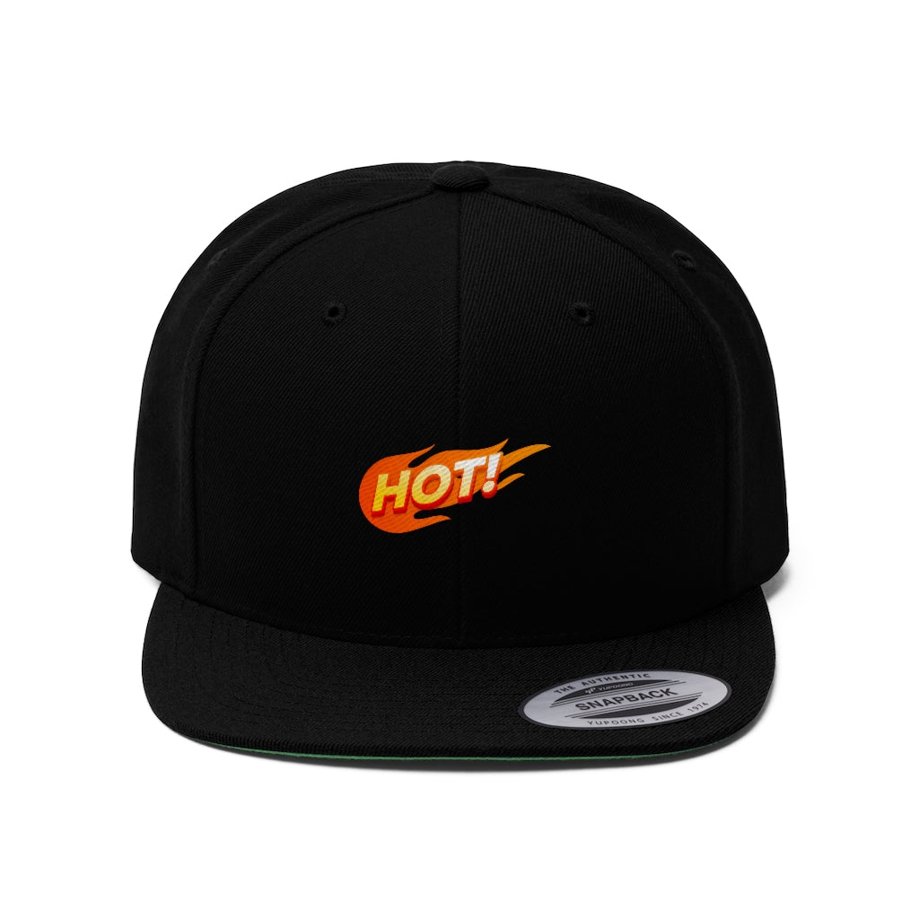 HOT! (BLACK/ORANGE) Unisex Flat Bill Hat