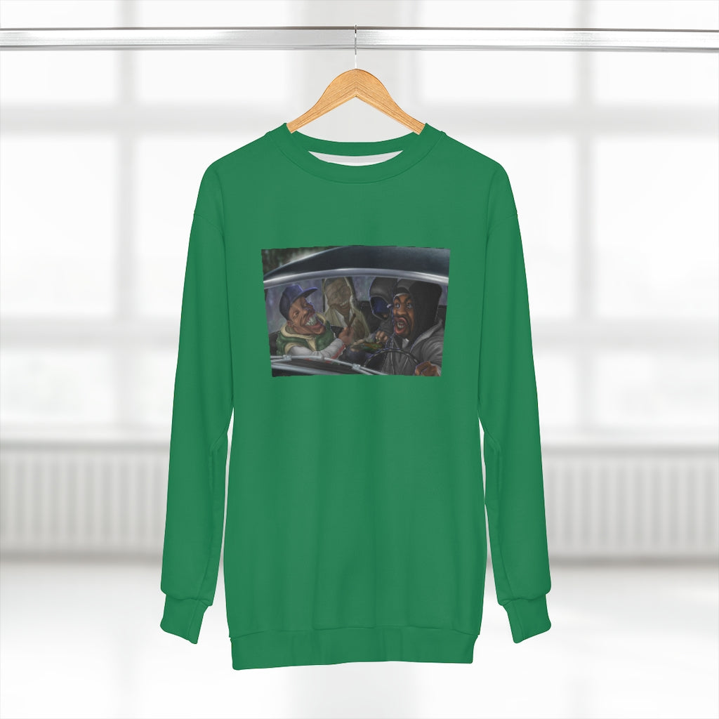 HOW HIGH IS U? (GREEN) AOP Unisex Sweatshirt