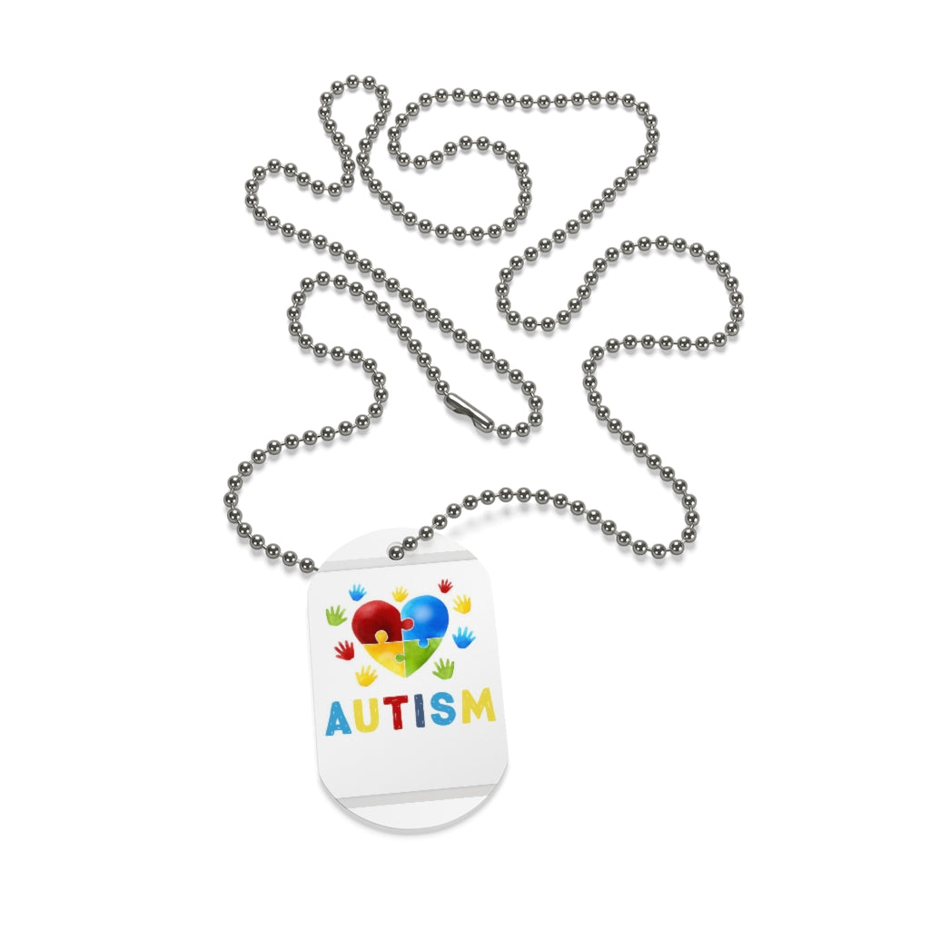 AUTISM HANDS  .. Dog Tag