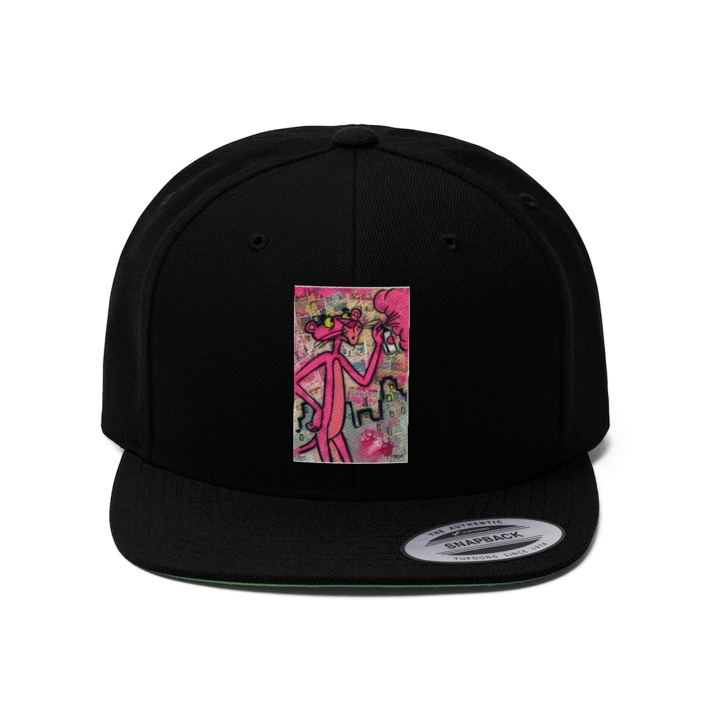 THROWBACK PANTHER ART .. Unisex Flat Bill Hat