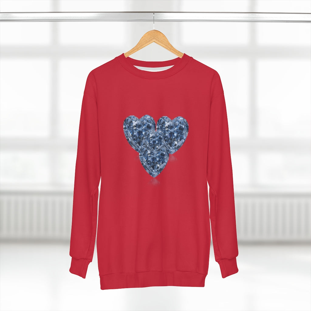 DIAMOND LOVER RED   ..  AOP Unisex Sweatshirt