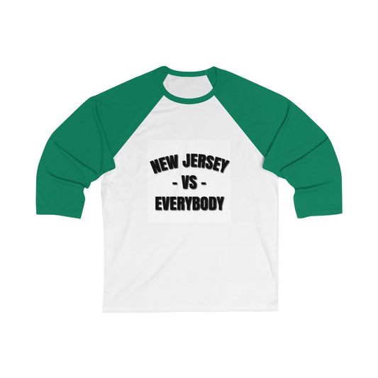 NJ -VS- EVERYBODY Unisex 3/4 Sleeve Baseball Tee