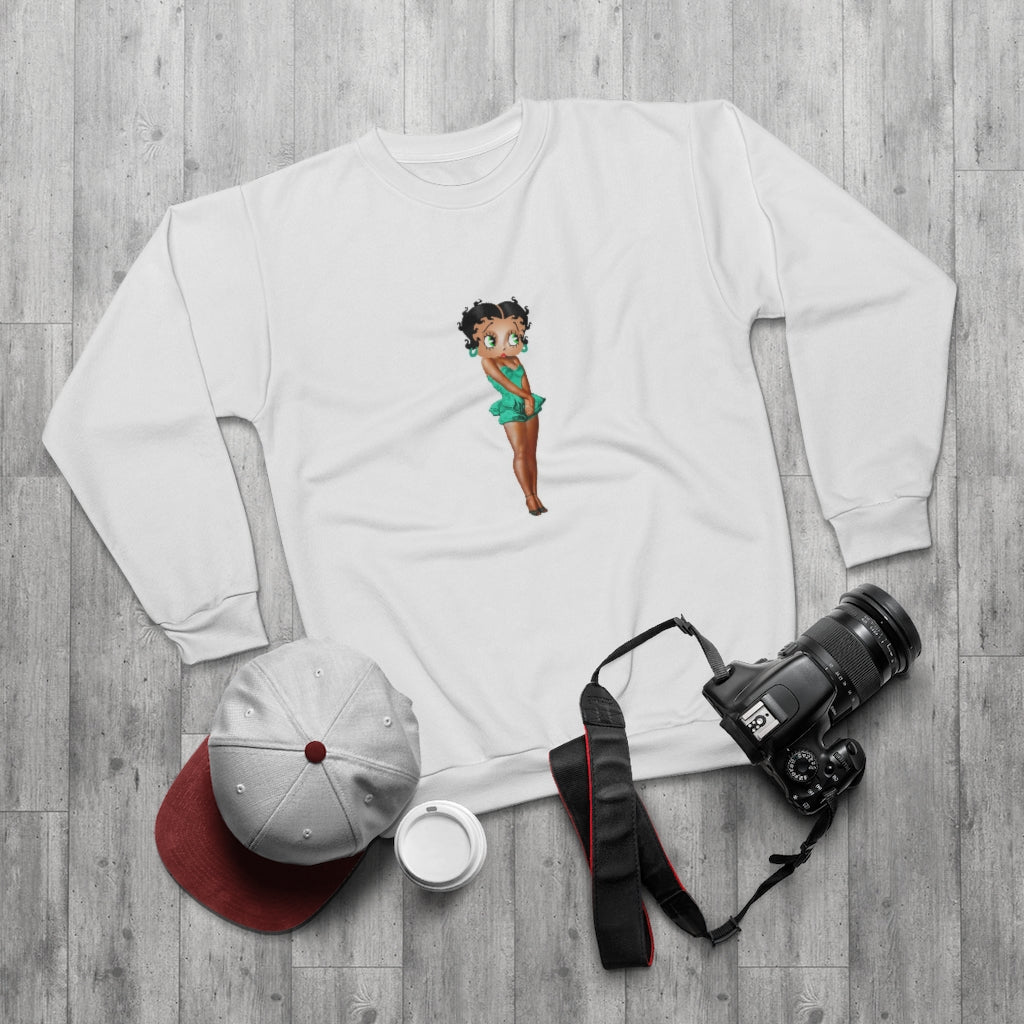 BROWN BETSY (WHITE)  ..  AOP Unisex Sweatshirt