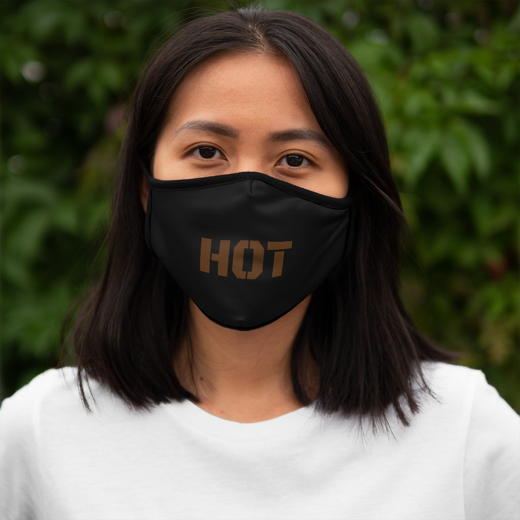 HOT CHOCOLATE  BLACK Fitted Polyester Face Mask