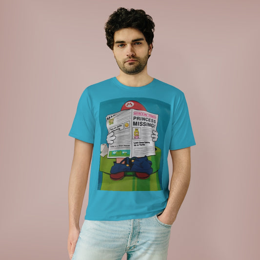 RETRO THROWBACK MISSING PRINCESS (BLUE) .. All Over Print UNISEX T-Shirt