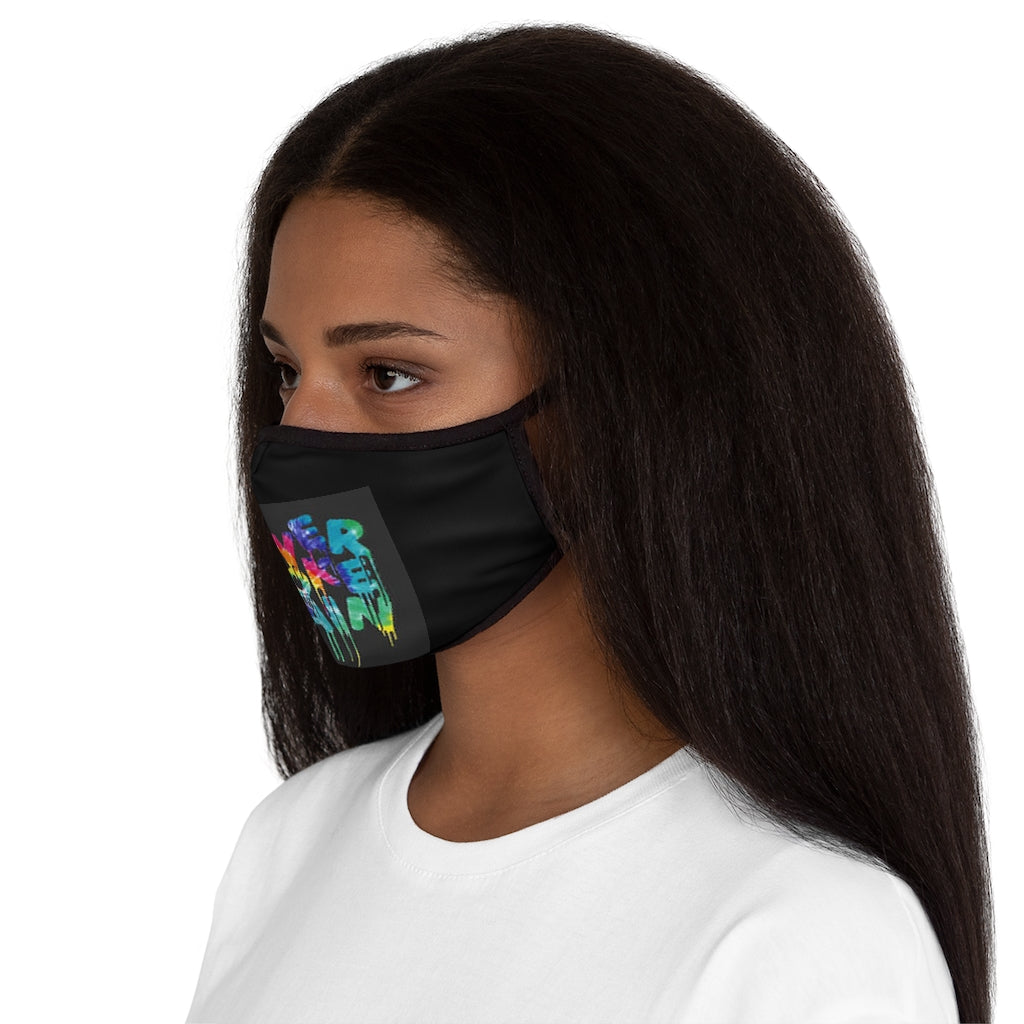 NEVER BROKE AGAIN  Fitted Polyester Face Mask