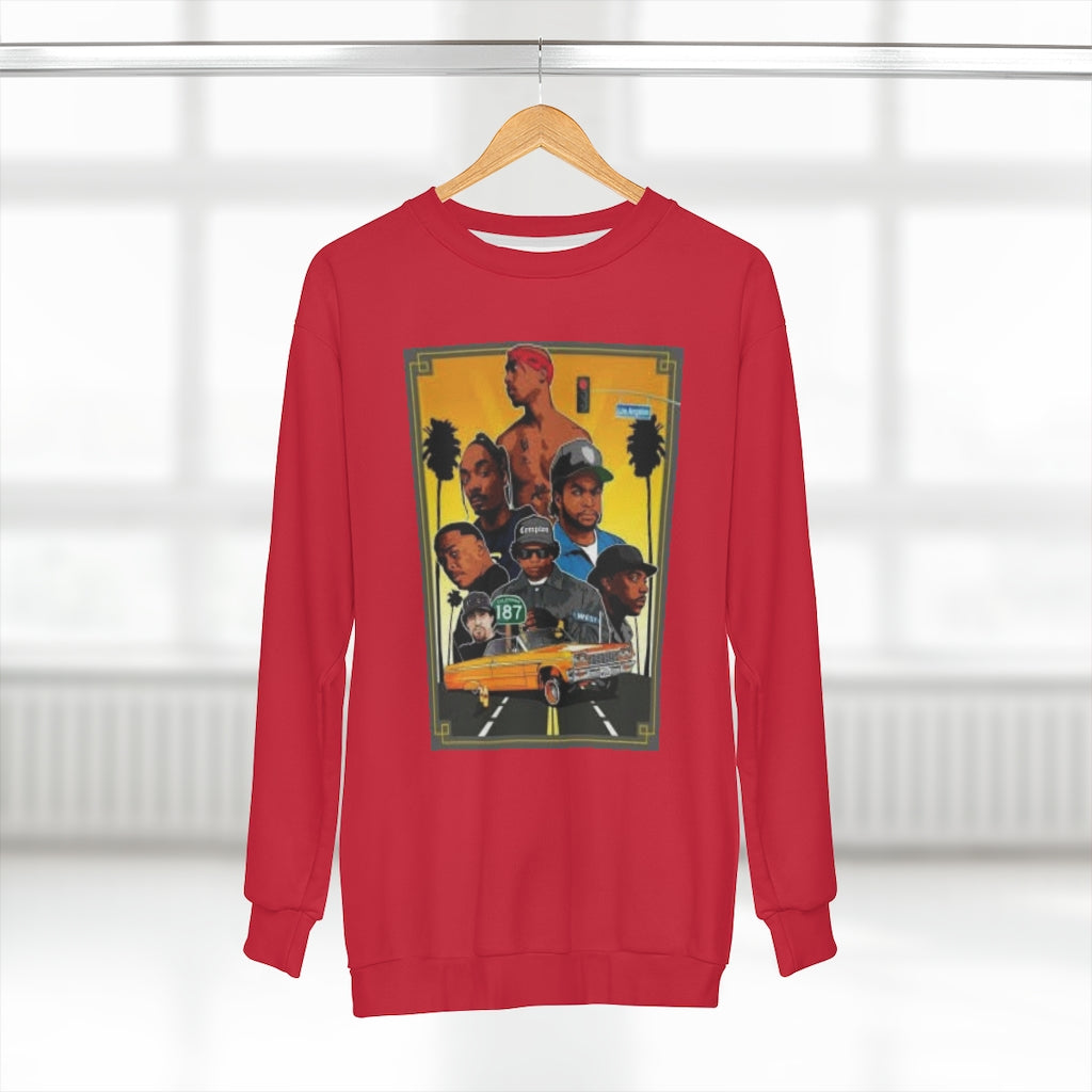 WEST COAST LEGENDS. (RED)  ..  AOP Unisex Sweatshirt