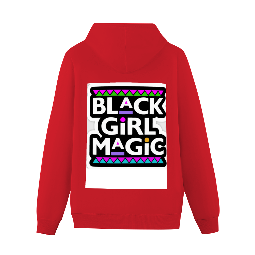 Black Girl Magic Hoodie with Pocket Sweater Back Print