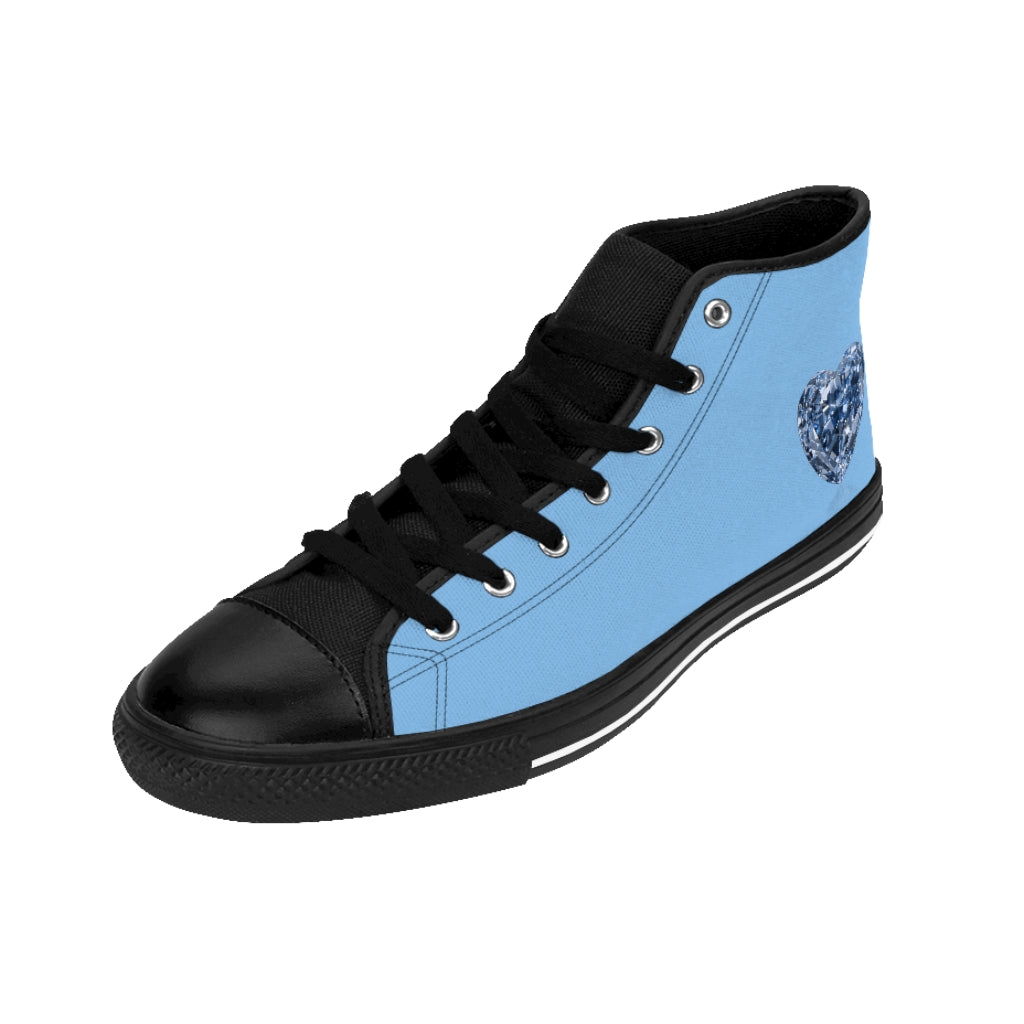 DIAMONDS IN BLUE Women's High-top Sneakers