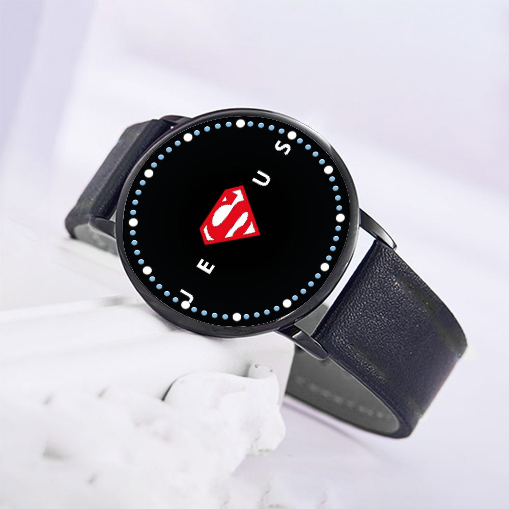 SUPER J Black LED Touch Screen Watch