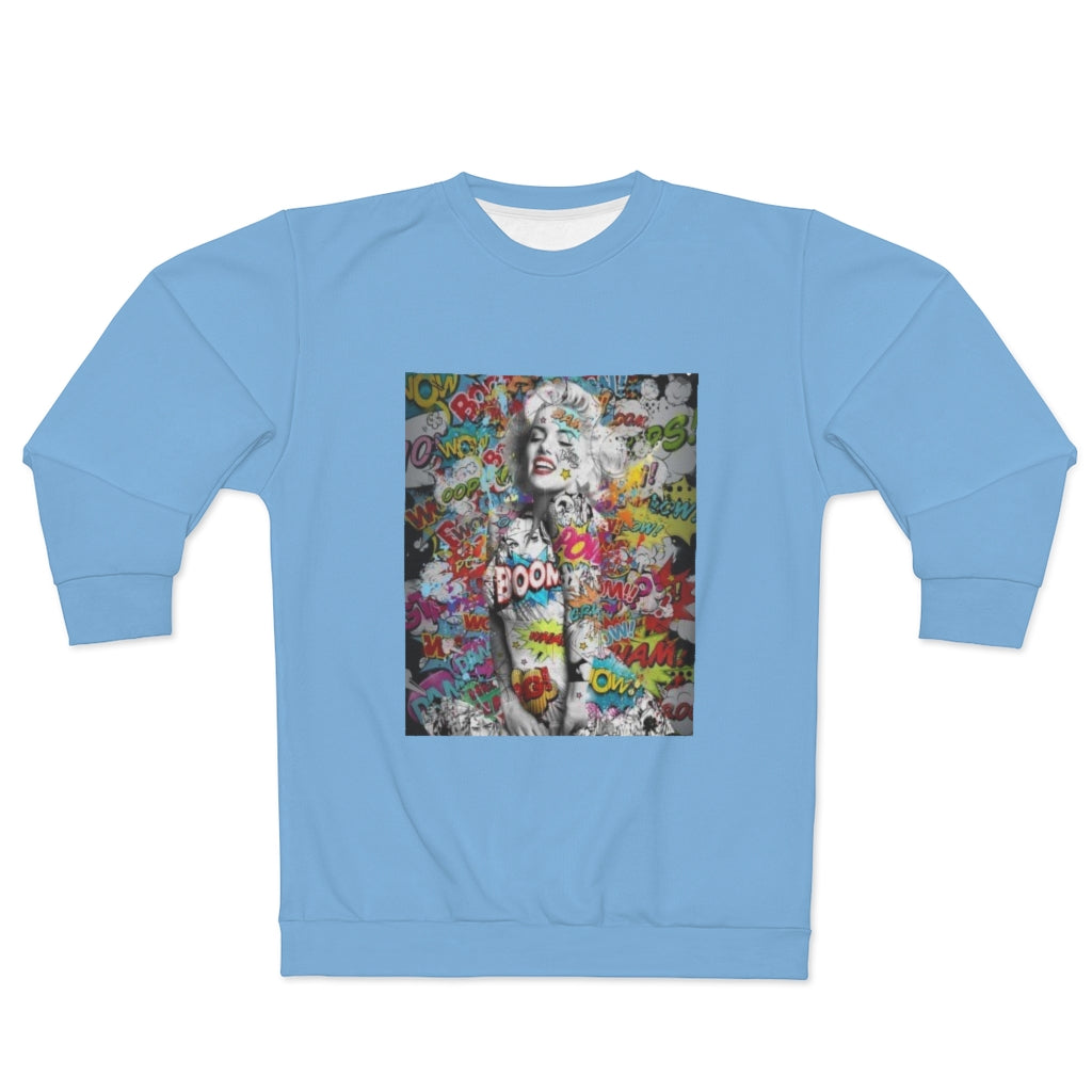 RETRO & THROWBACK (BABY BLUE)  ..  AOP Unisex Sweatshirt