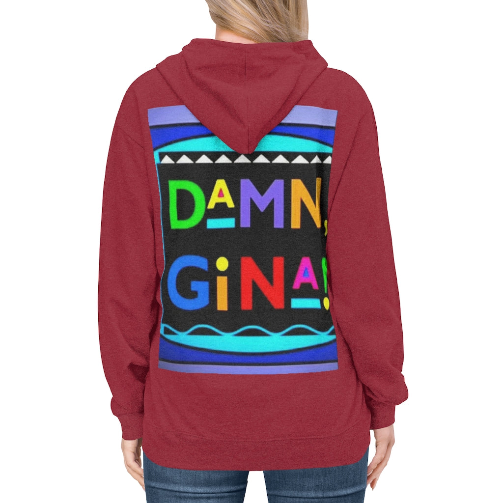 DAMN GINA FULL COVER Unisex Lightweight Hoodie