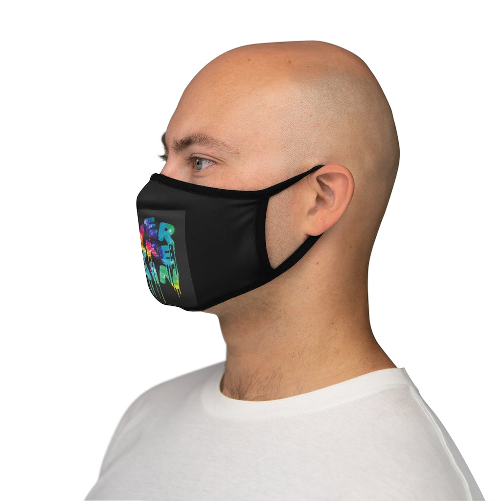 NEVER BROKE AGAIN  Fitted Polyester Face Mask