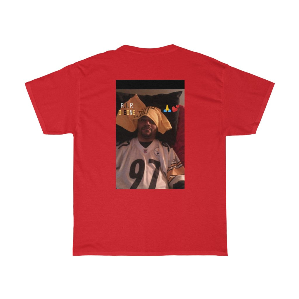 D- Bone/Steeler R.I.P. Unisex Heavy Cotton Tee