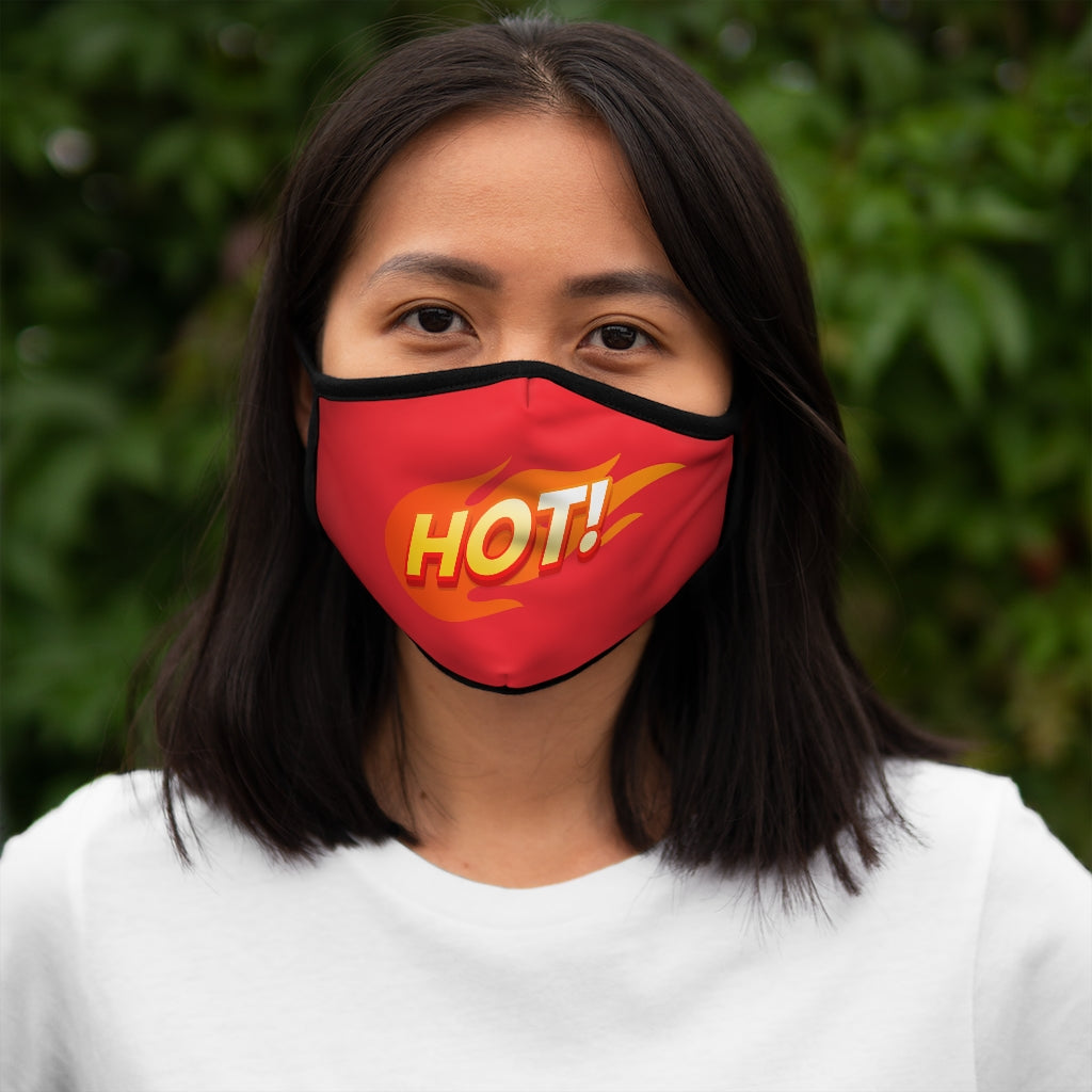 HOT! SUPER RED Fitted Polyester Face Mask