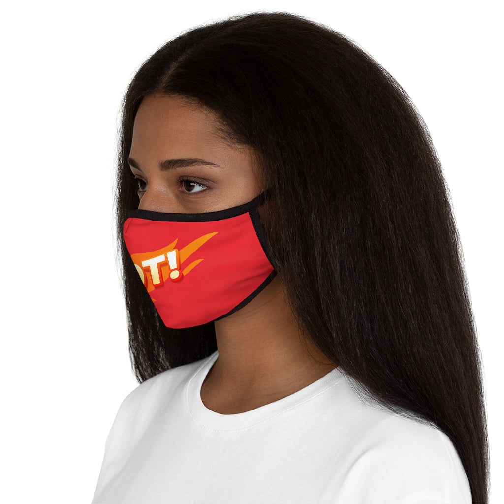 HOT! SUPER RED Fitted Polyester Face Mask