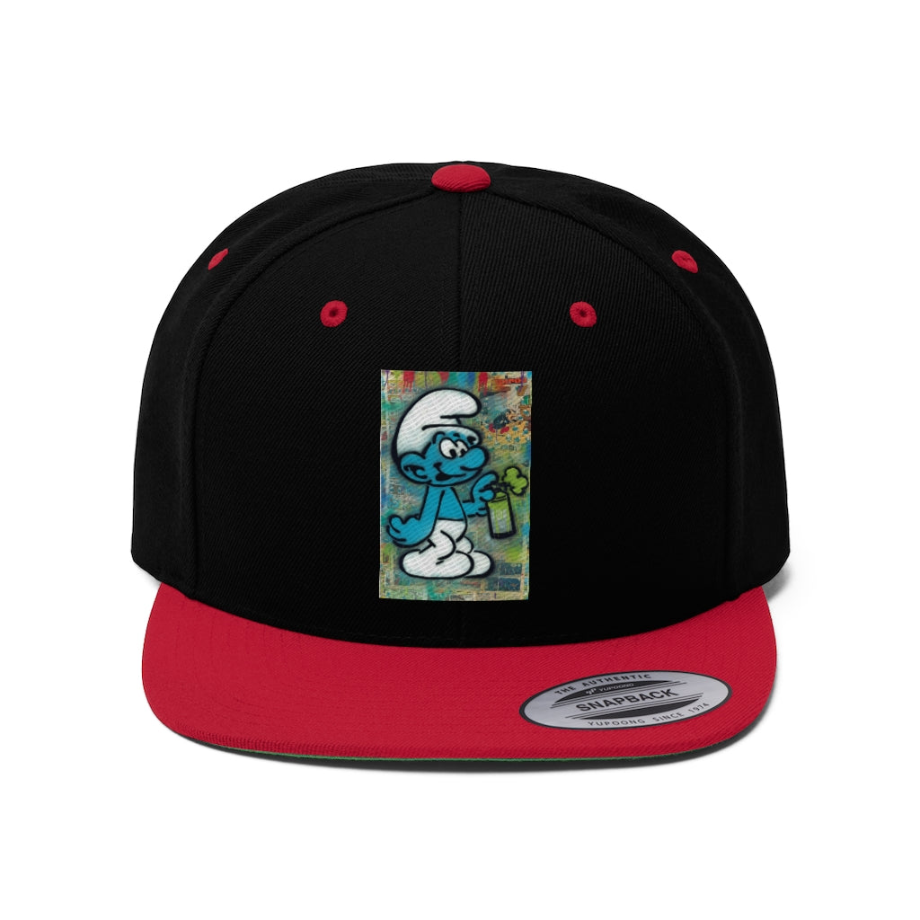 BLUE CARTOONS.. Unisex Flat Bill Hat