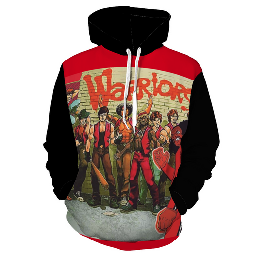 WARRIORZ  Hoodie Hooded All Over Print Sweatshirt with Pockets