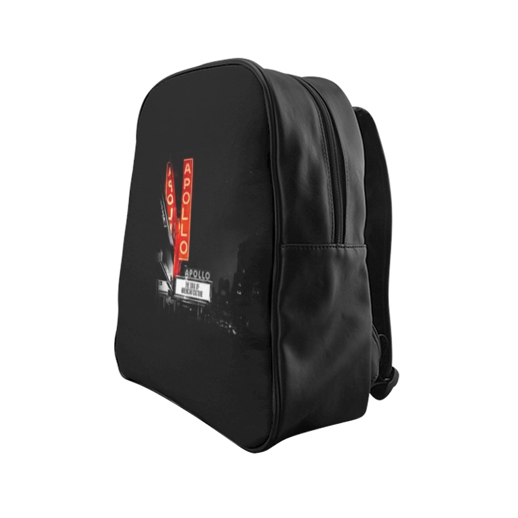 Black Classic Apollo Leather School Backpack