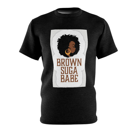 BROWN SUGA BABE (BLACK)  All Over Tee