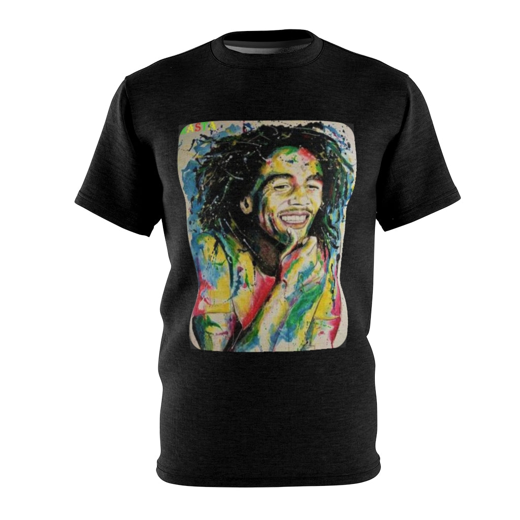 the GOD Rasta   .. (BLACK) ..  All Over Tee