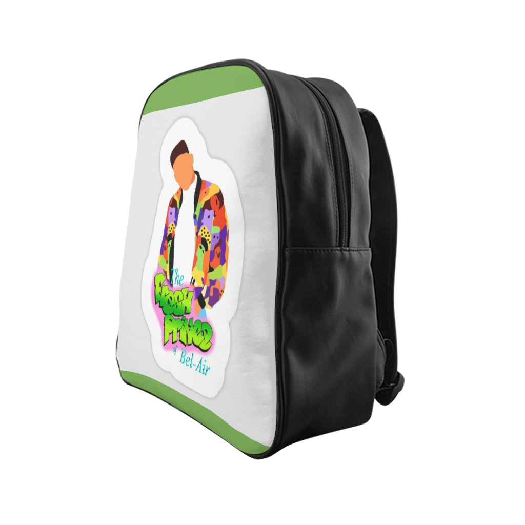 FRESH PRINCE GREEN Graphic LEATHER Backpack