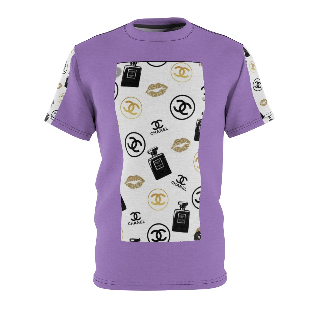 THROWBACK DESIGNER PRINT ( LILAC ) ..  All Over Tee