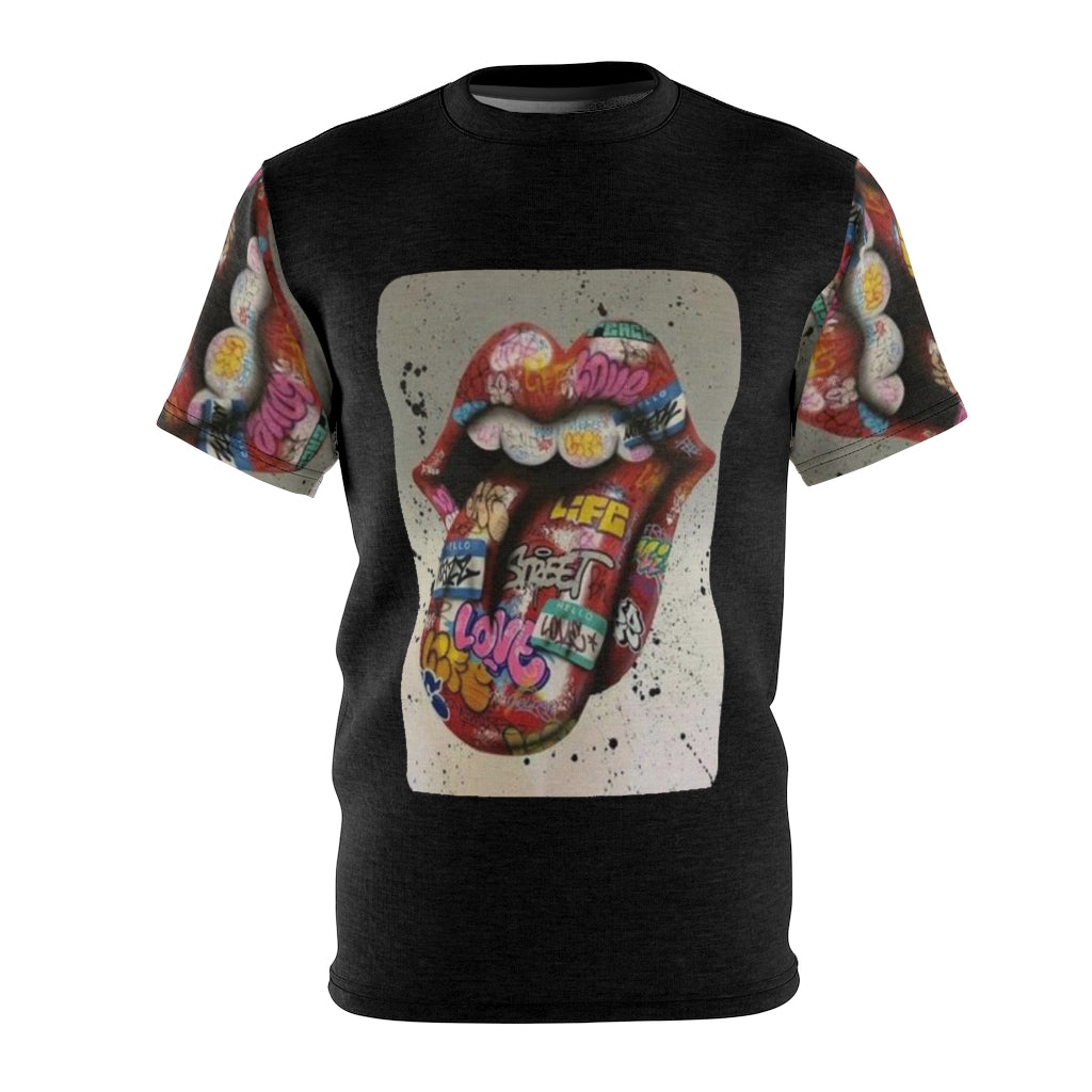 TONGUE COUTURE  ( BLACK ) ..  All Over Tee