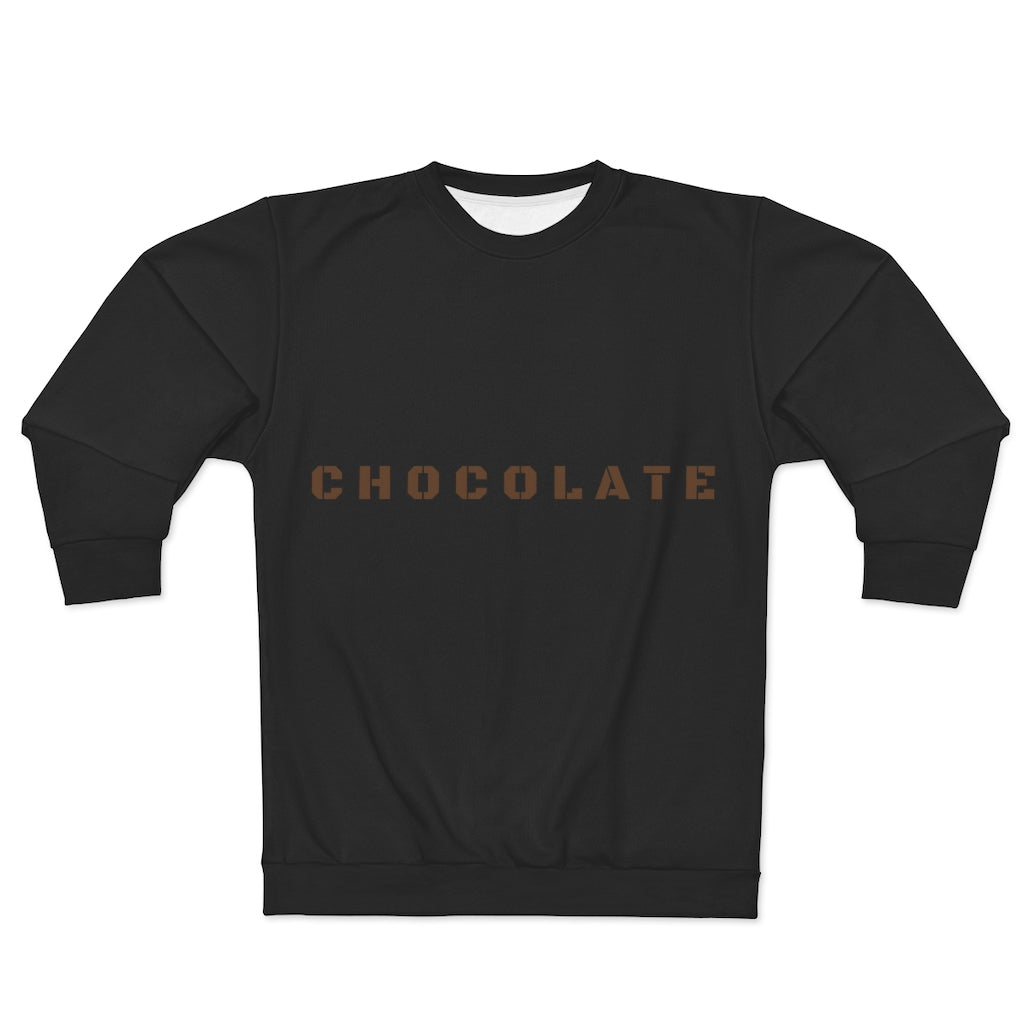 BROWN CHOCOLATE (BLACK) AOP Unisex Sweatshirt