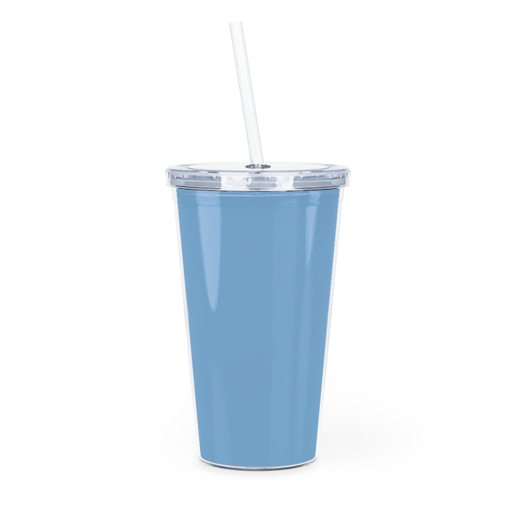 NO HALF STEPPIN' Plastic Tumbler with Straw