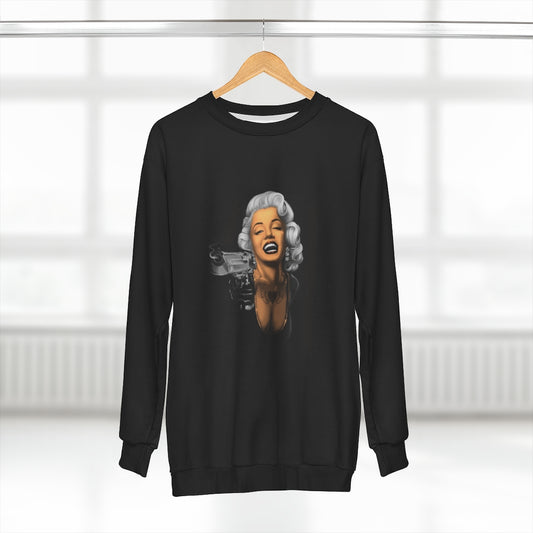 GANGSTA MAL (BLACK)  ..  AOP Unisex Sweatshirt