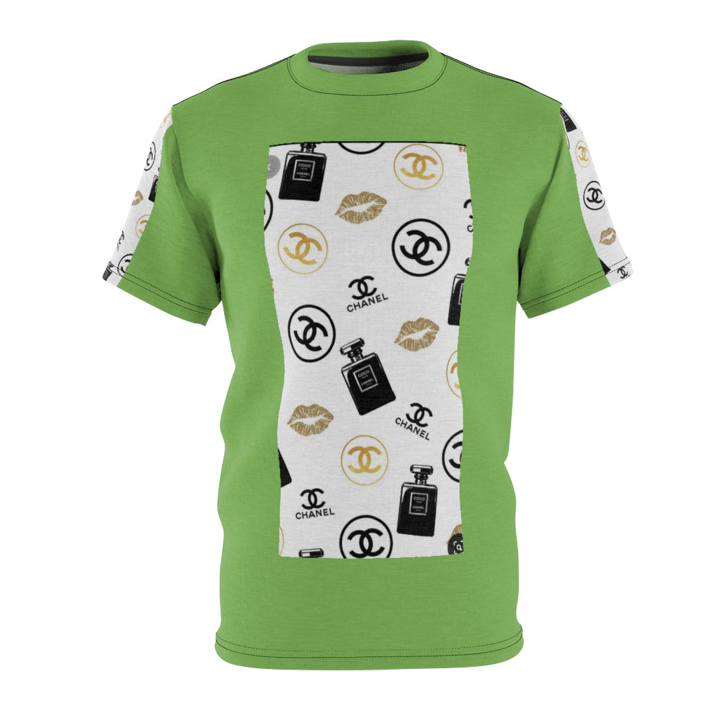 THROWBACK DESIGNER PRINT ( LIME ) ..  All Over Tee