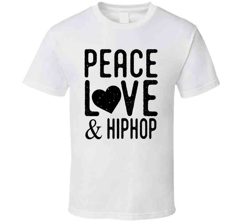 Peace Love And Hiphop Ladies T Shirt