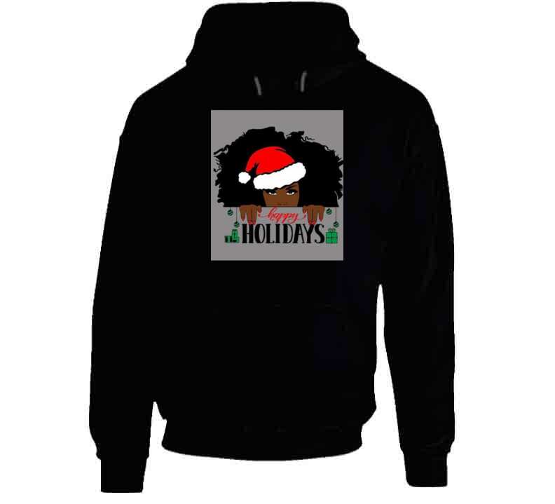 Happy Holidays ( Black ) Ladies T Shirt