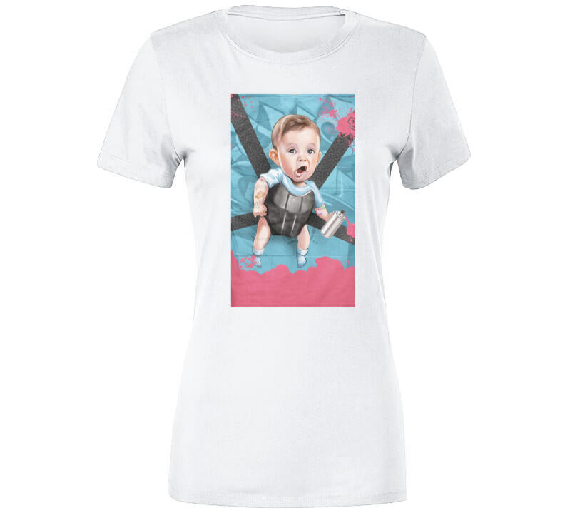 Hold On Baby White T Shirt