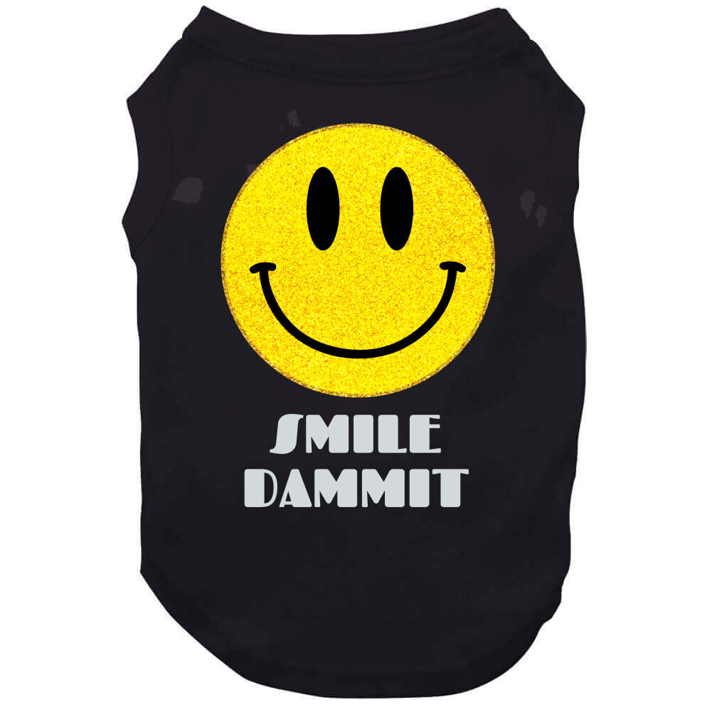 Smile Dammit Black  T Shirt