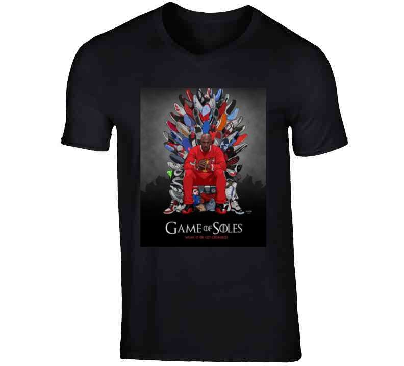 Game Of Soles Black  T Shirt