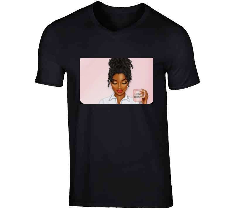 Girl Boss Pink &amp; Black  Ladies T Shirt