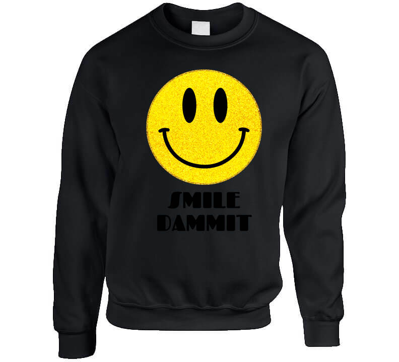 Smile Dammit Gray  T Shirt