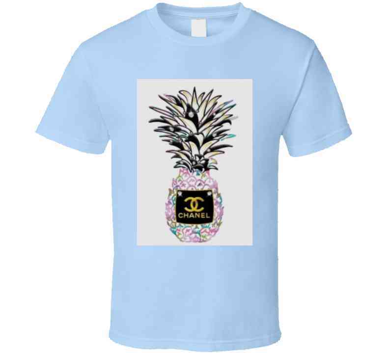 Pineapple Couture Baby Blue Ladies T Shirt