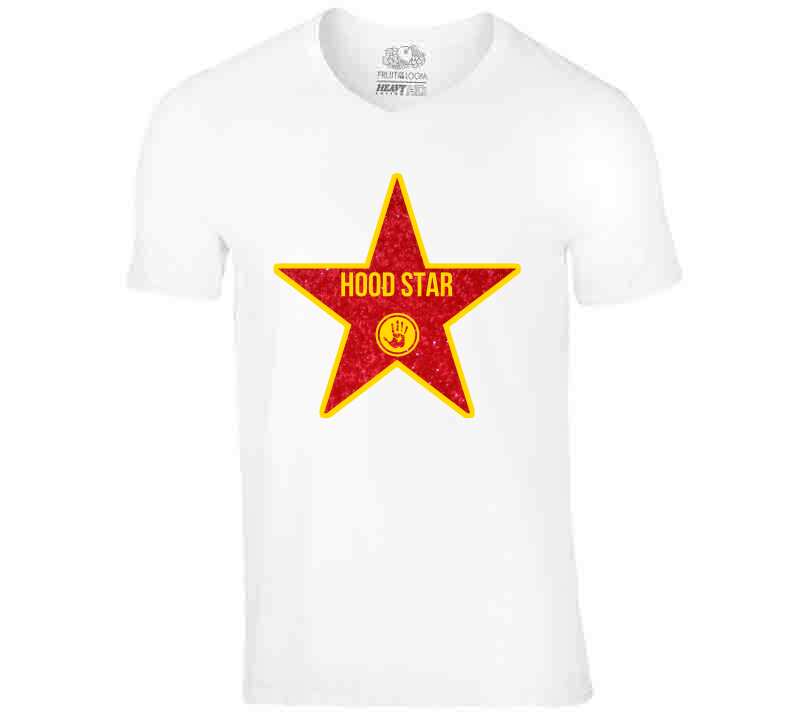 Hood Star Tee (white)  T Shirt