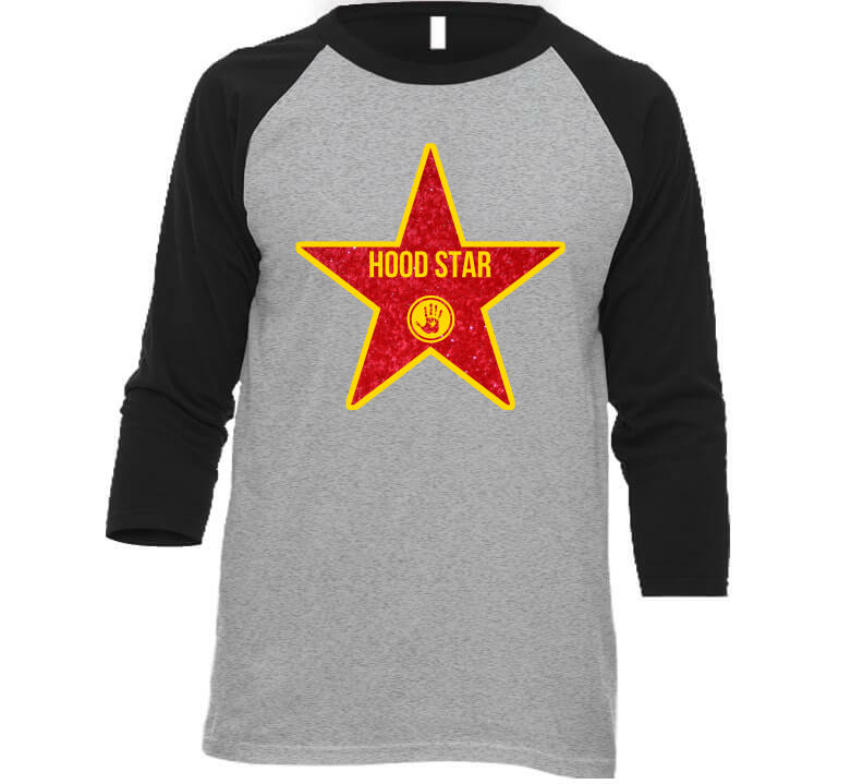 Hood Star Tee (white)  T Shirt