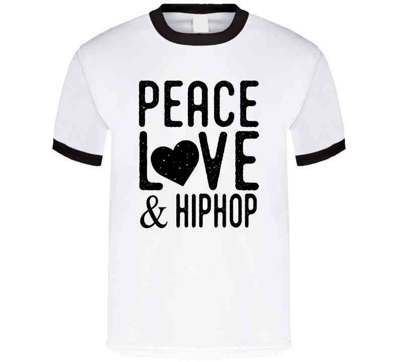 Peace Love And Hiphop Ladies T Shirt