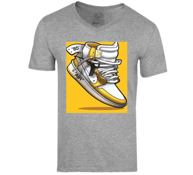 Gray N Gold J's  T Shirt