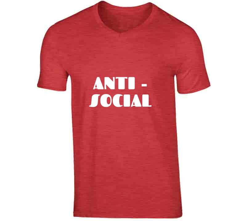 Anti - Social ( Red ) Hoodie