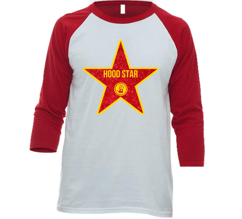 Hood Star Tee (white)  T Shirt