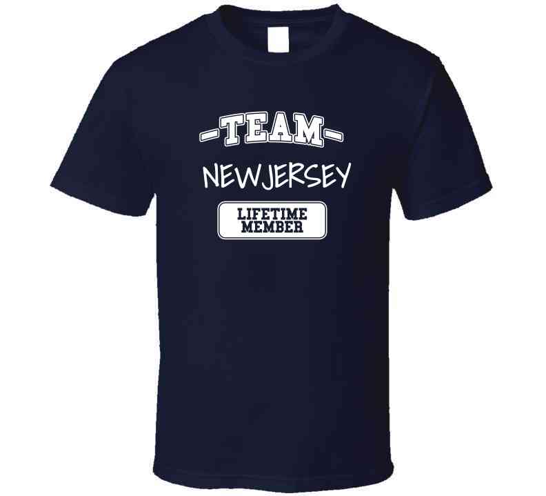 Team New Jersey Blue Ladies T Shirt